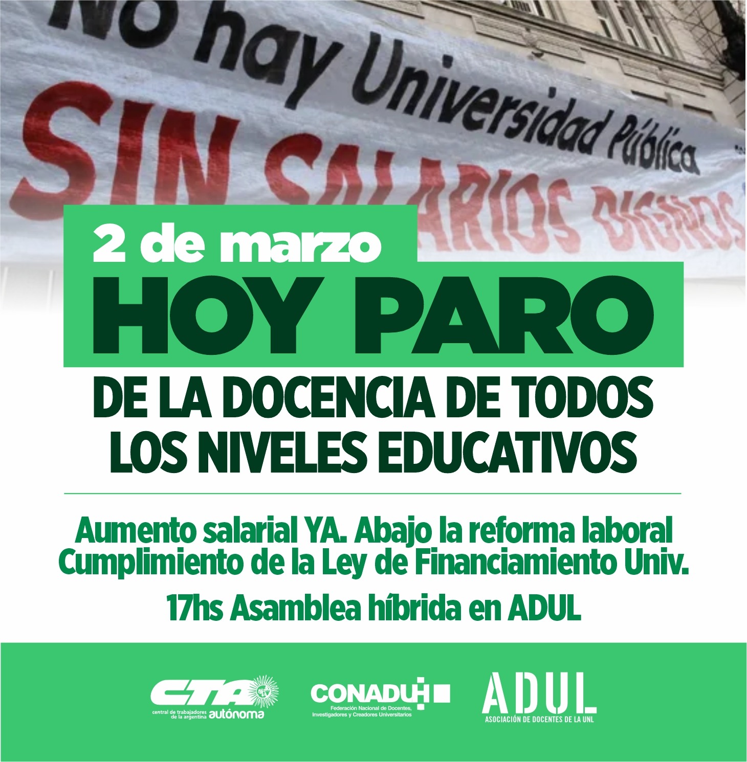HOY PARAMOS TODXS LXS DOCENTES