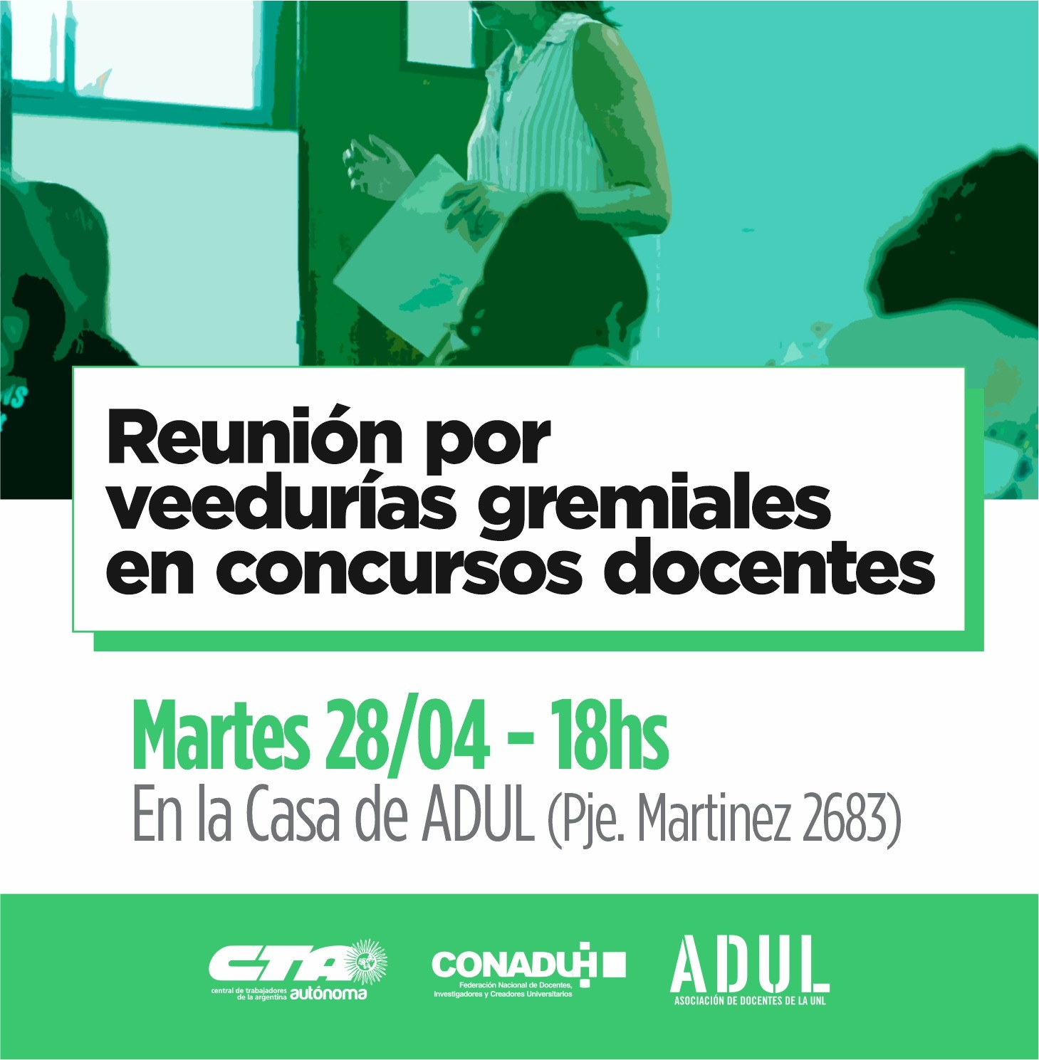 Reunión por veedurías gremiales en concursos docentes