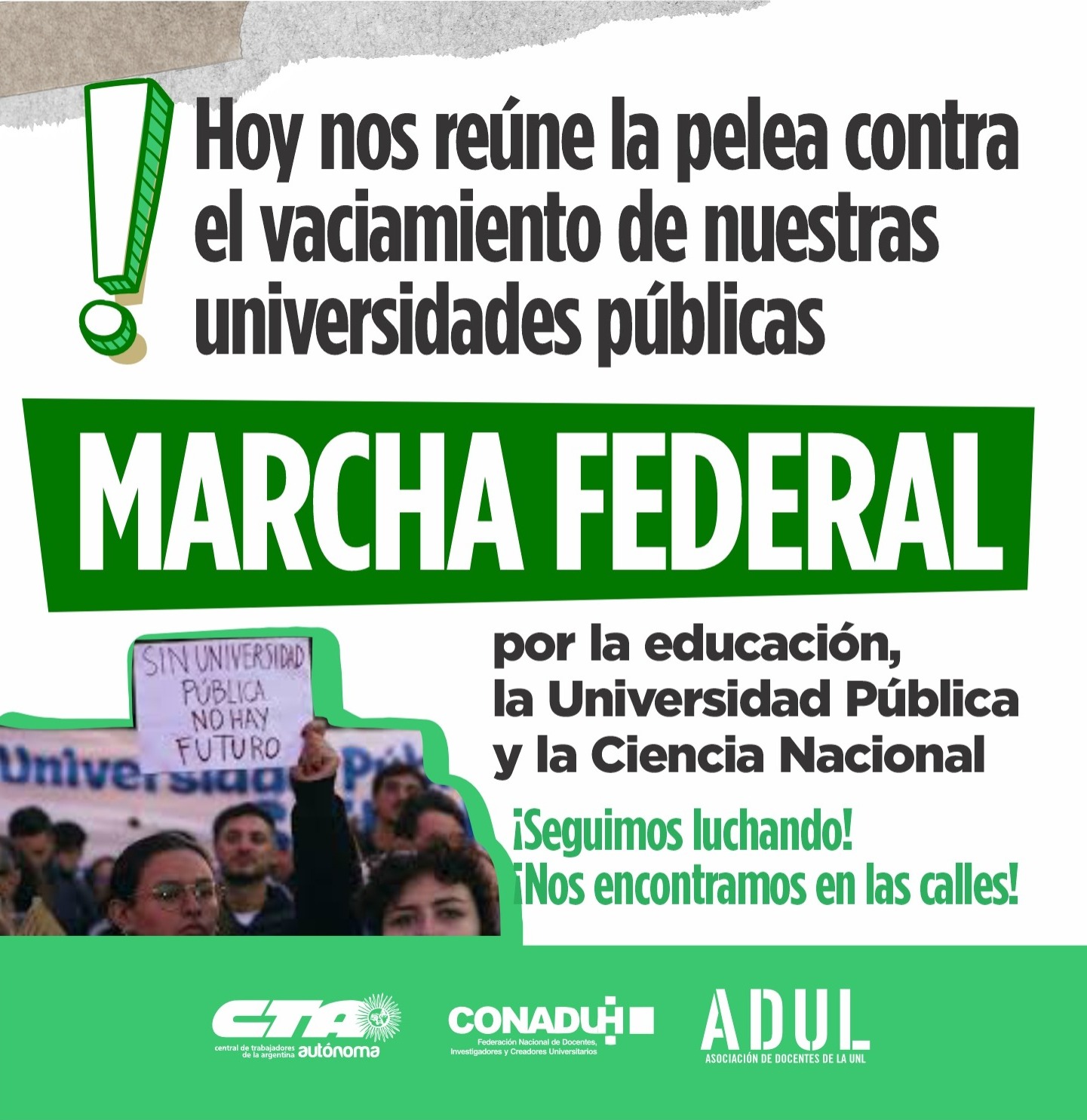HOY MARCHA FEDERAL UNIVERSITARIA