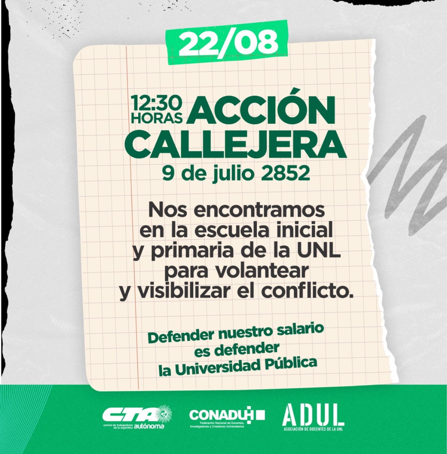 Viernes 22: volanteada