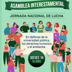 Asamblea interestamental – 14/9 – 14.30hs