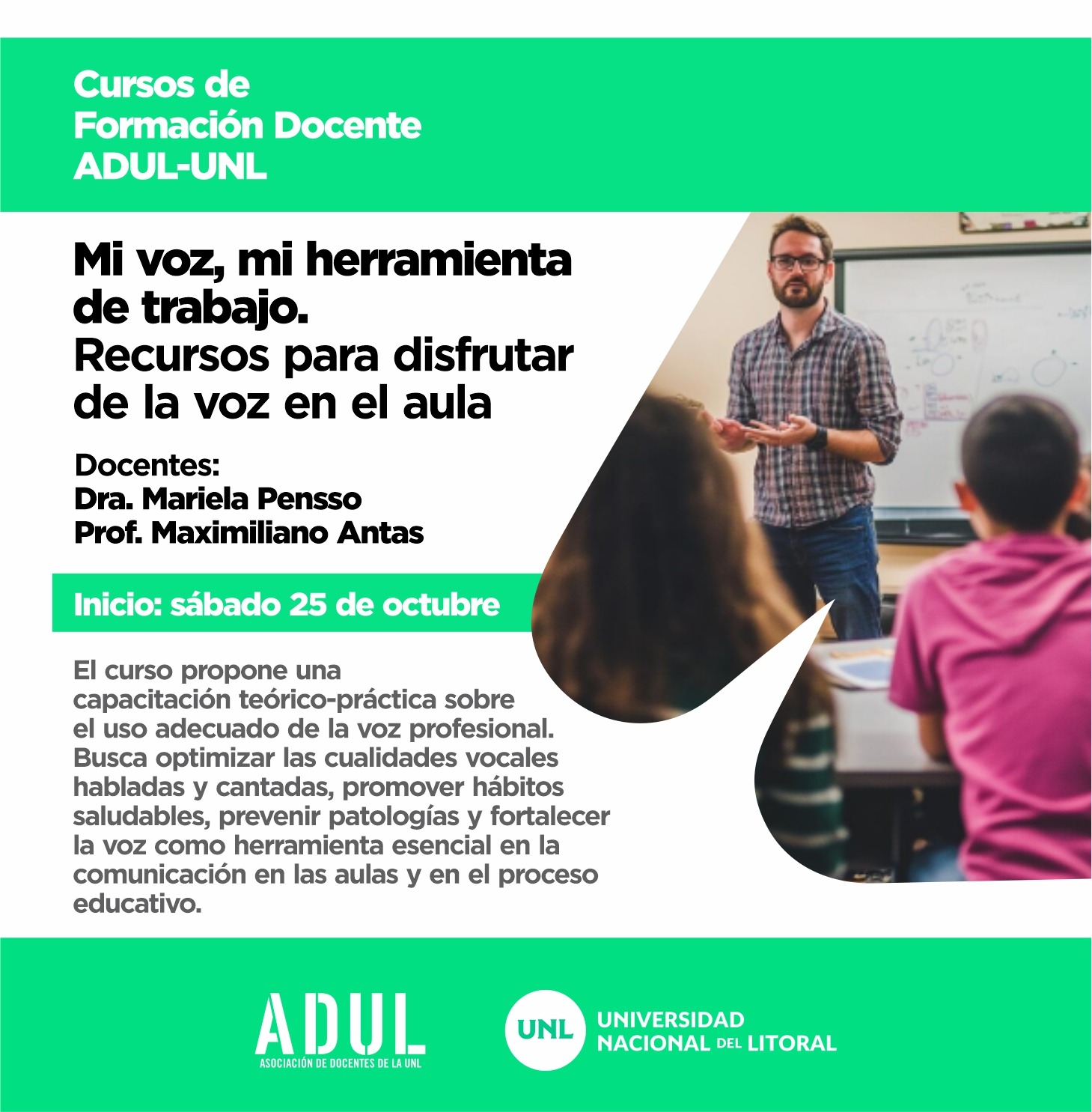 Curso «Mi voz, mi herramienta de trabajo»