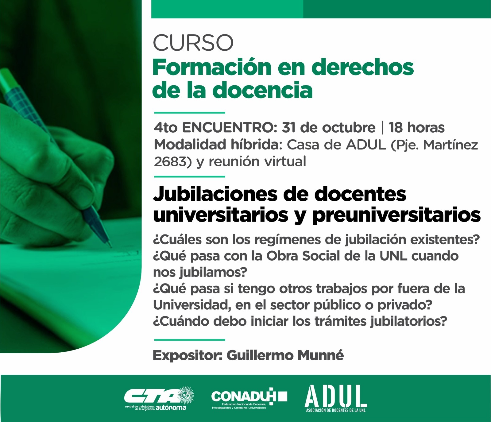 Jubilaciones de docentes universitarios y preuniversitarios