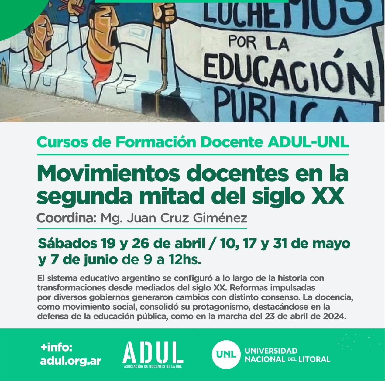 Movimientos docentes en la segunda mitad del siglo XX