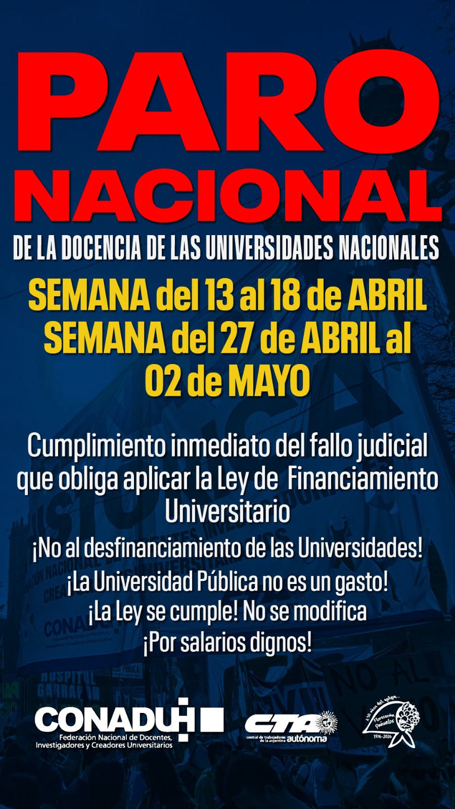 Resoluciones del Congreso de CONADU Histórica