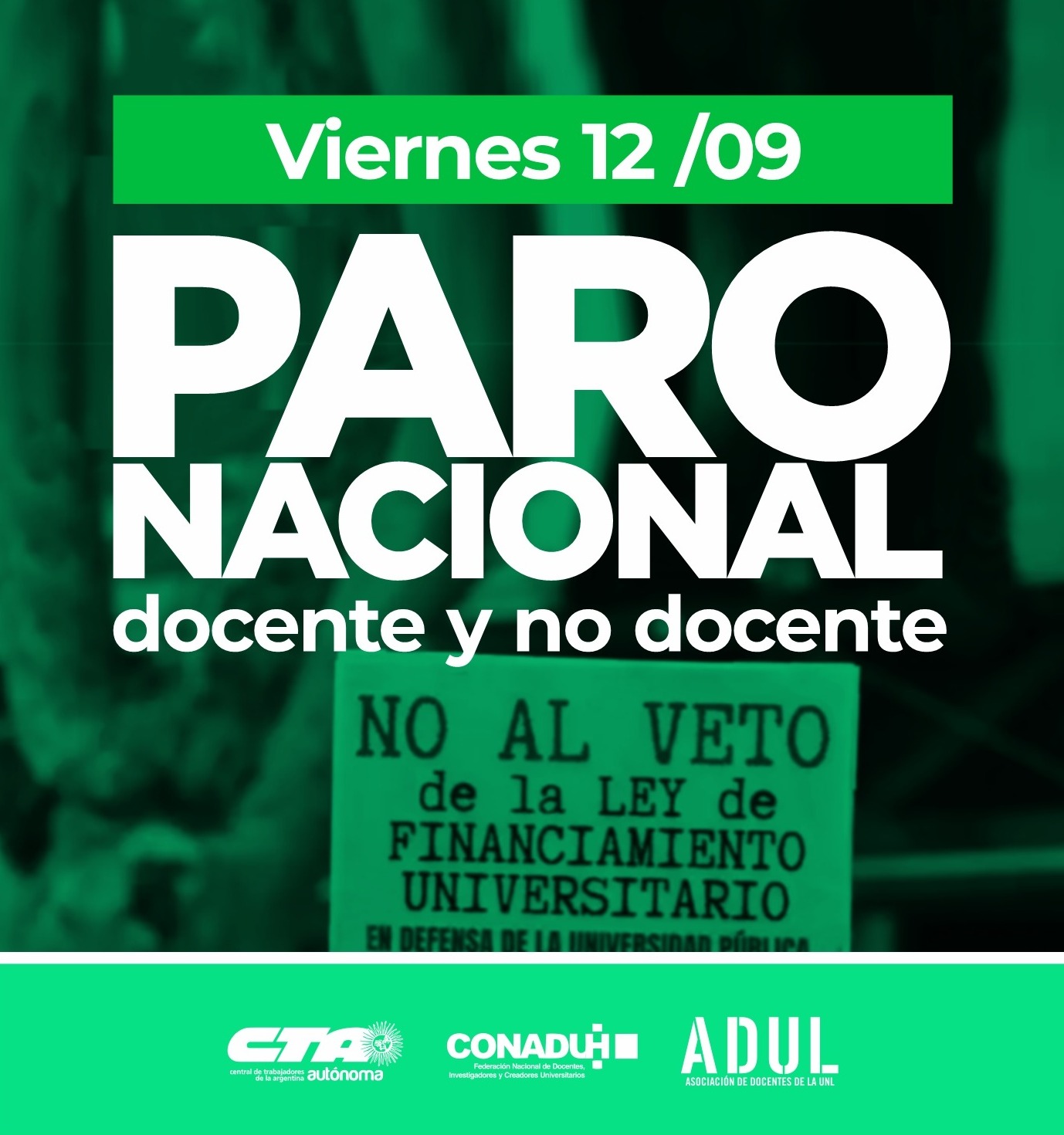 Viernes 12 PARAMOS. No al VETO