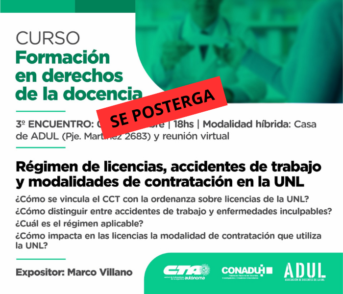 Vamos al ruidazo: se posterga el curso de formación