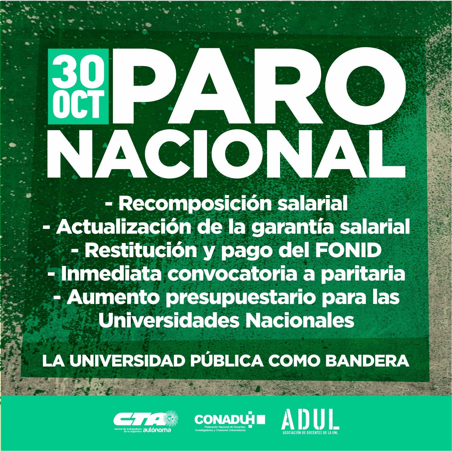 PARO NACIONAL en las Universidades Nacionales