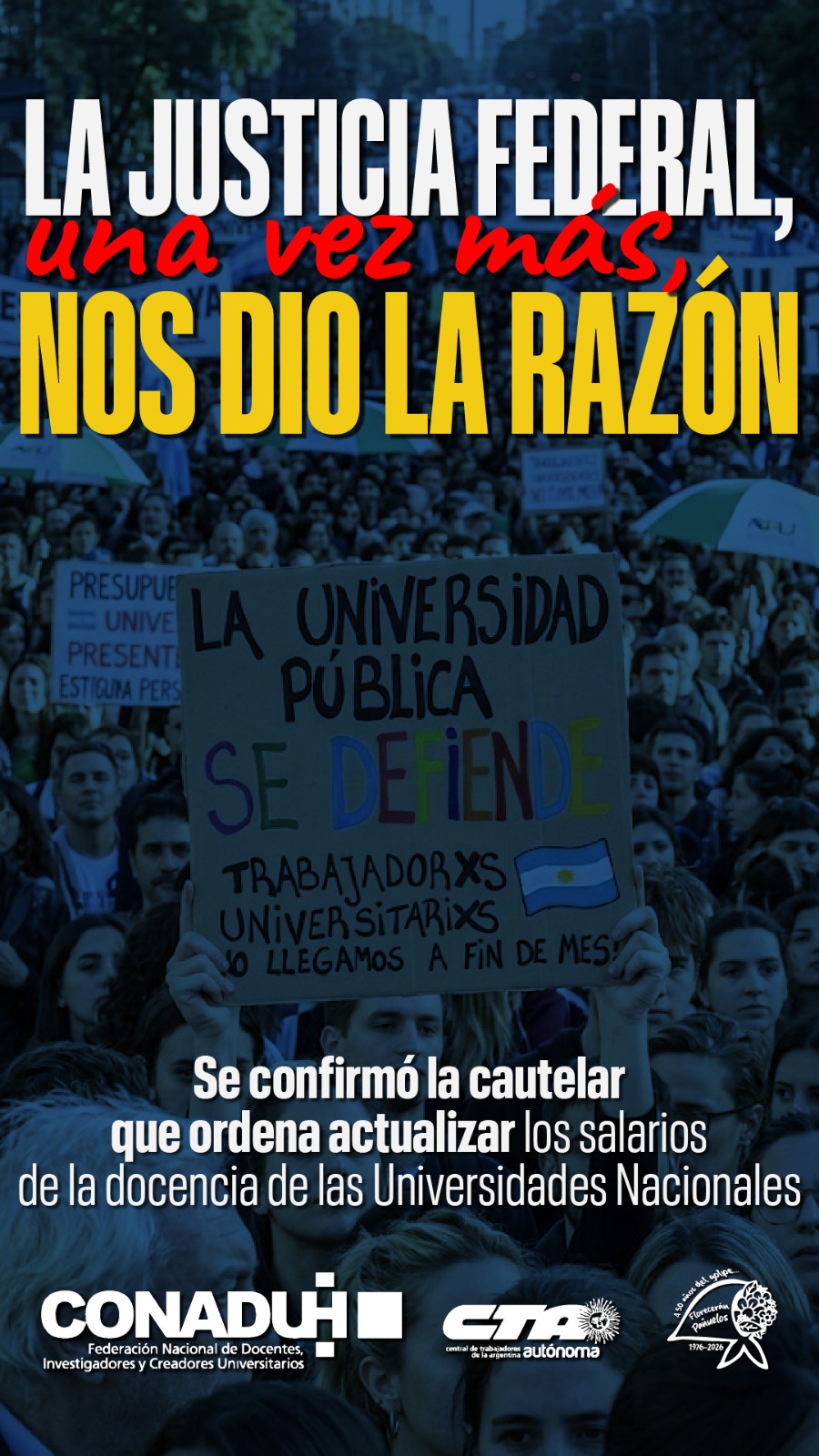 La Justicia, una vez más, nos dio la razón