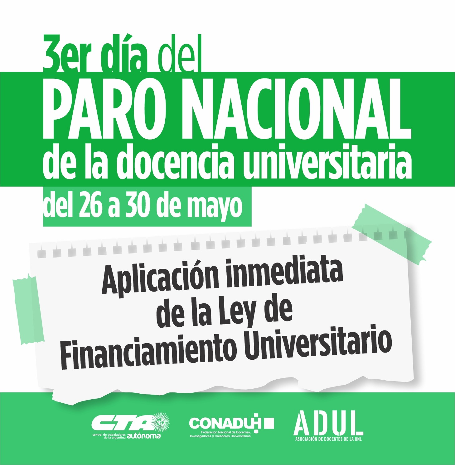Actividades en el 3er día de paro