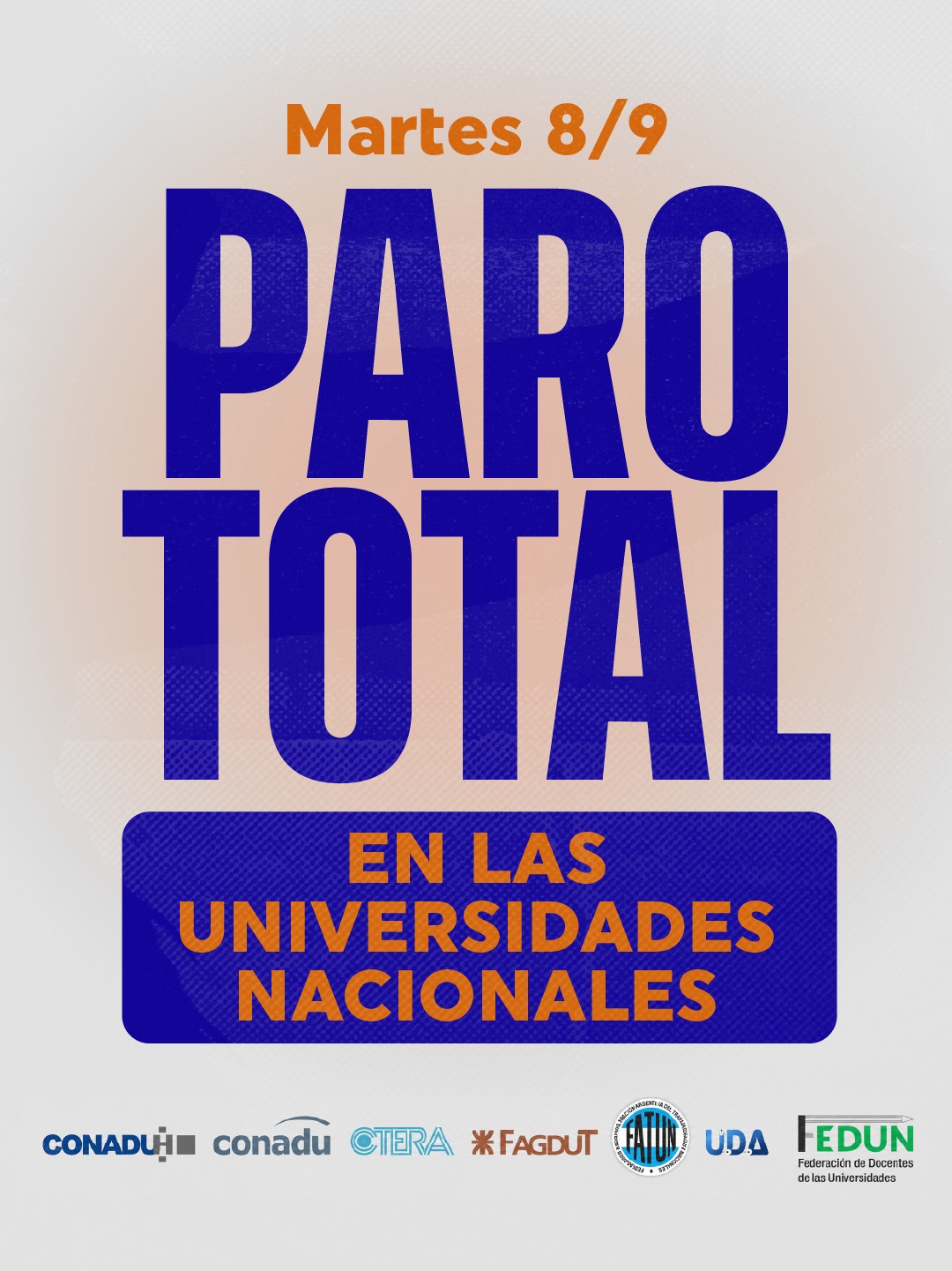 8 de septiembre: PARO TOTAL
