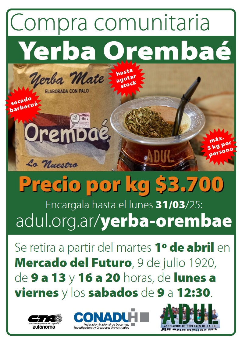 Compra comunitaria de Yerba Orembaé