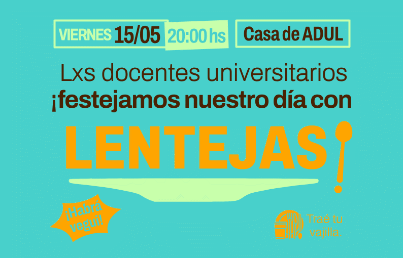 Festejamos nuestro día con un guiso de lentejas